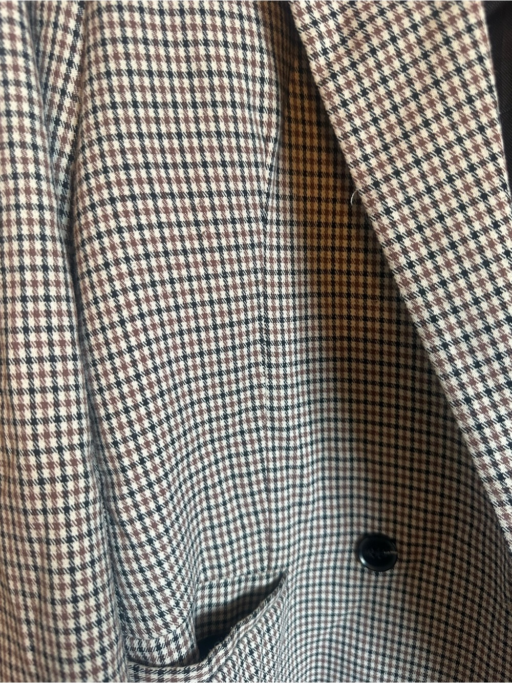 Mango Women's Houndstooth Blazer Jacket - Size L - Picture 3 of 4